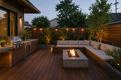 Custom outdoor living space